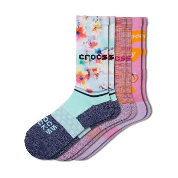 Crocs Adult Crew Seasonal Day Dreamer 3 Pack Men's Socks Pink / Multicolor | Australia 1656LISH